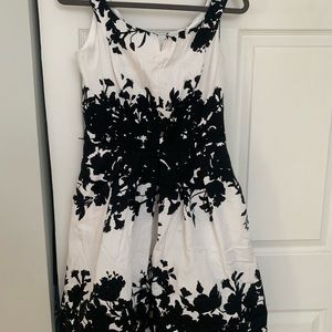 WHBM Black and White A-Line Dress (w/pockets!)